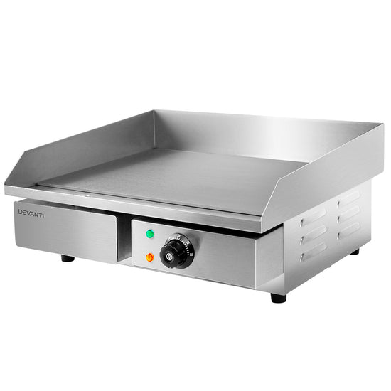 Devanti Commercial Electric Griddle 55cm BBQ Grill Plate 3000W - Flavour Fushion Cooking Shop
