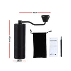 Devanti Manual Coffee Grinder with 24 Adjustable Settings | Hand Coffee Bean Burr Mill  Black