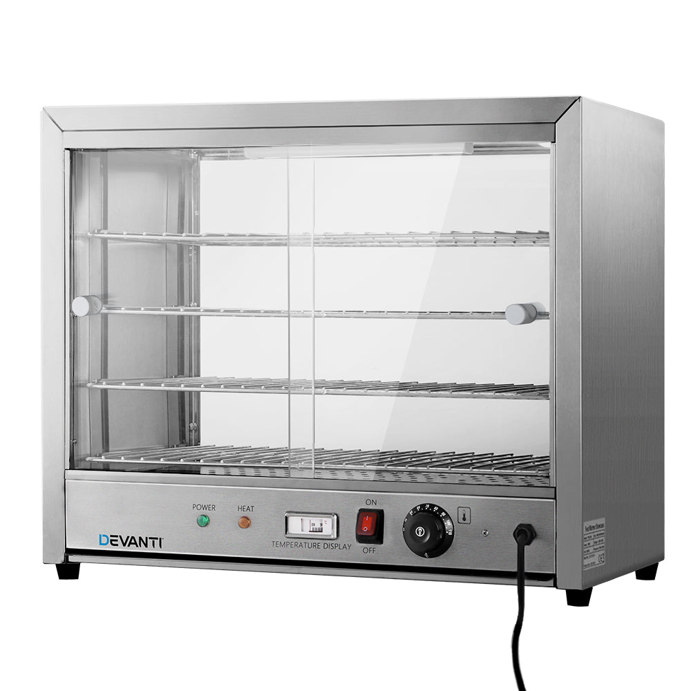 Devanti Commercial Food Warmer Hot Display Showcase Cabinet 64cm - Flavour Fushion Cooking Shop