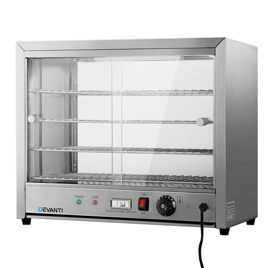 Devanti Commercial Food Warmer Hot Display Showcase Cabinet 64cm - Flavour Fushion Cooking Shop