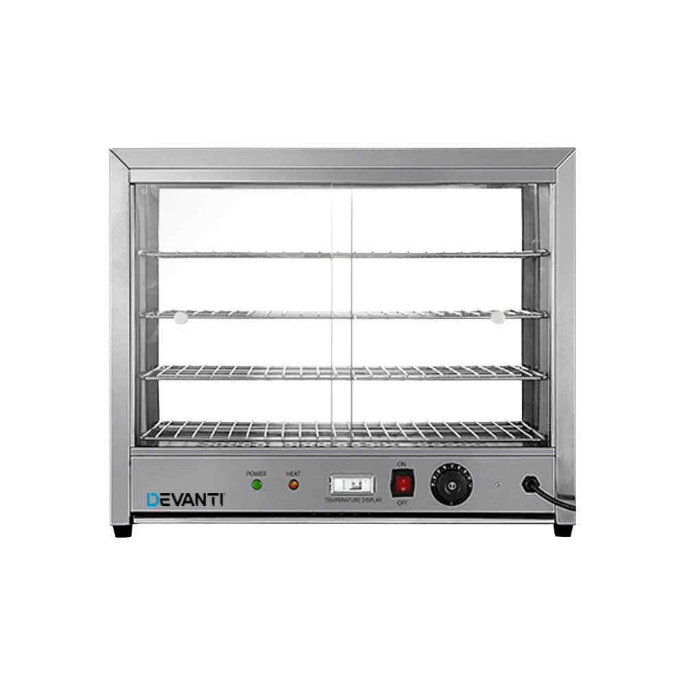 Devanti Commercial Food Warmer Hot Display Showcase Cabinet 64cm - Flavour Fushion Cooking Shop