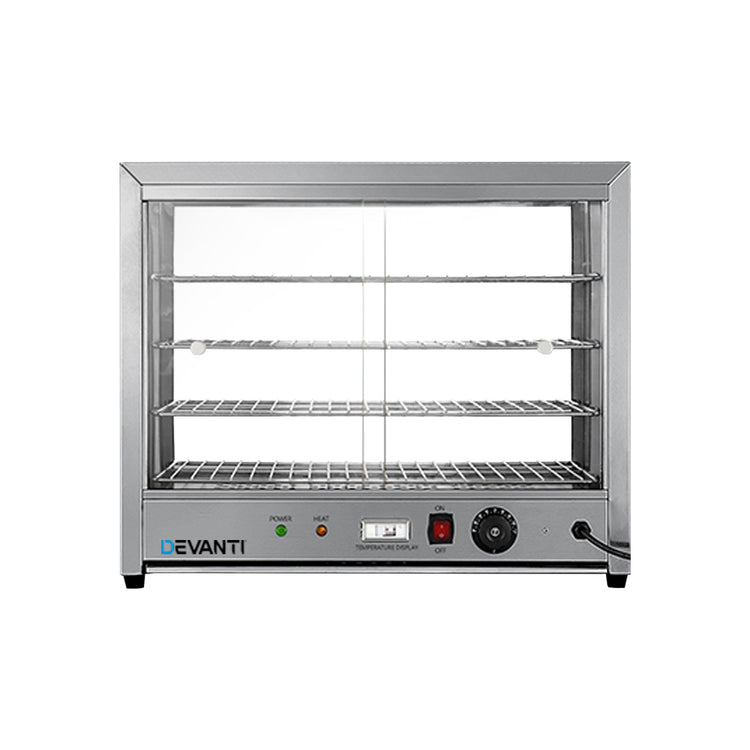Devanti Commercial Food Warmer Hot Display Showcase Cabinet 64cm - Flavour Fushion Cooking Shop