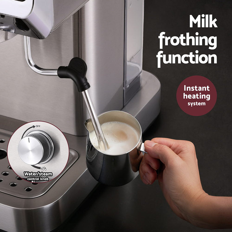 Devanti 20 Bar Coffee Machine Espresso Cafe Maker - Flavour Fushion Cooking Shop