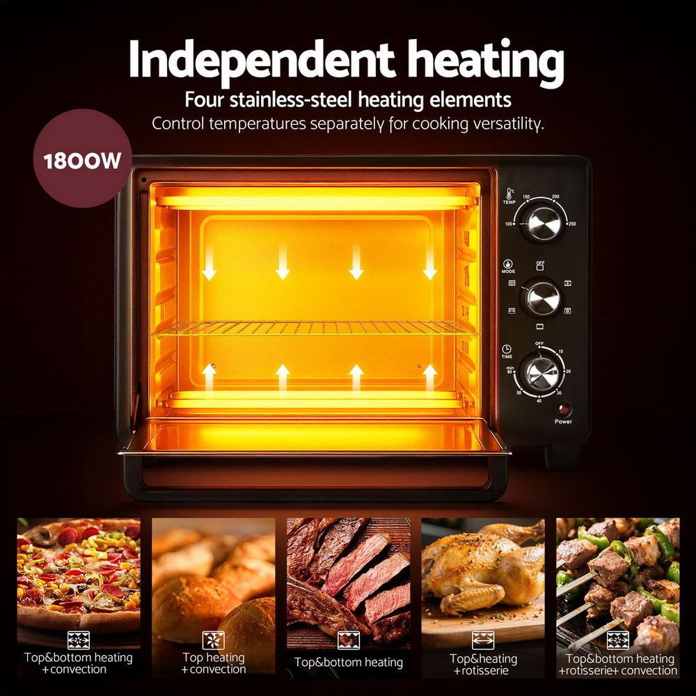 Devanti 30L Convection Oven Electric Fryer Ovens 1600W - Flavour Fushion Cooking Shop