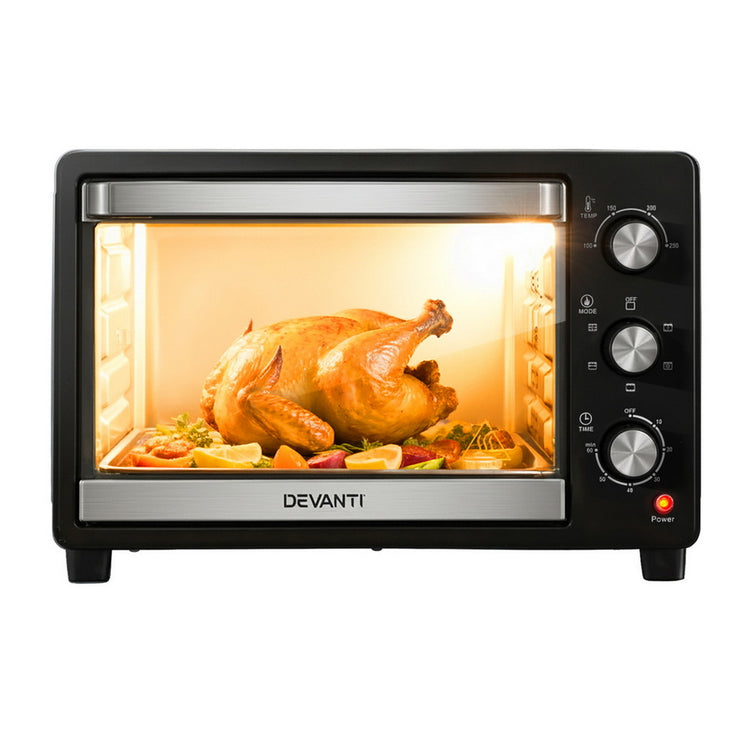 Devanti 30L Convection Oven Electric Fryer Ovens 1600W - Flavour Fushion Cooking Shop