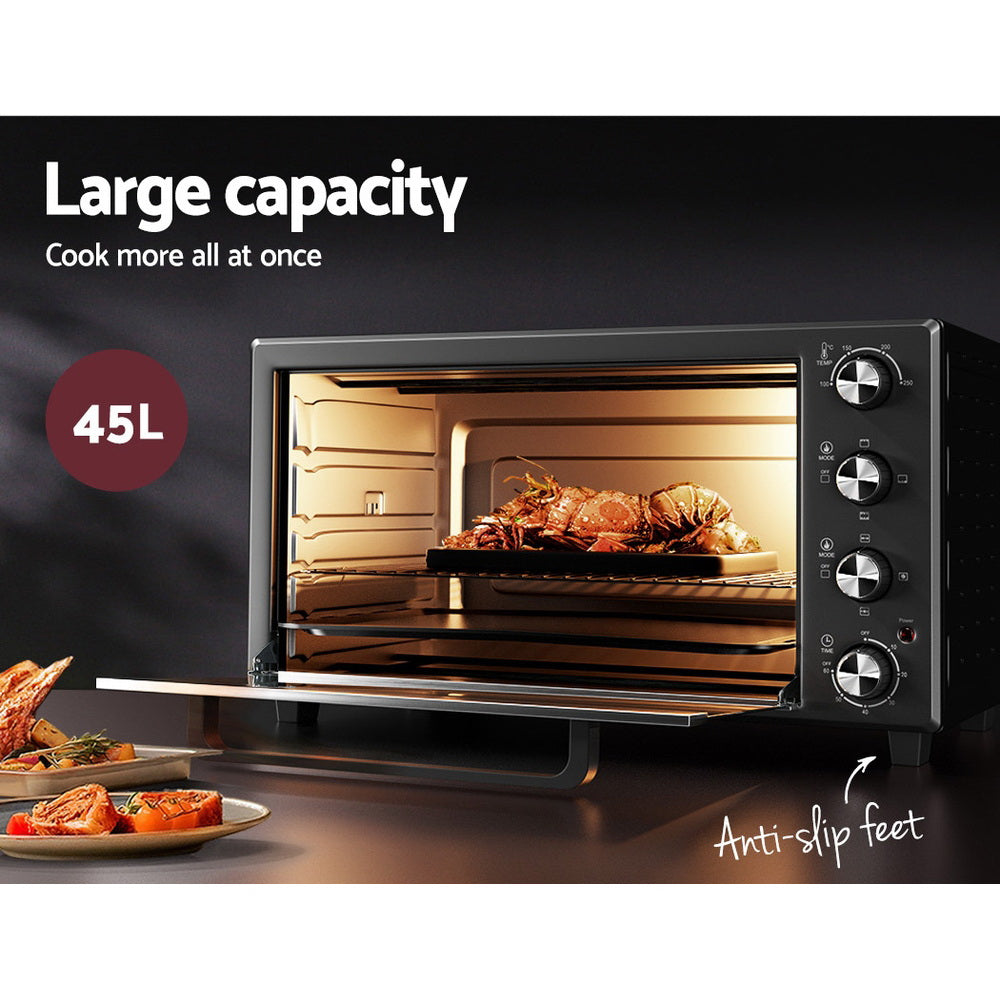Devanti 45L Convection Oven Electric Fryer Ovens 1800W - Flavour Fushion Cooking Shop