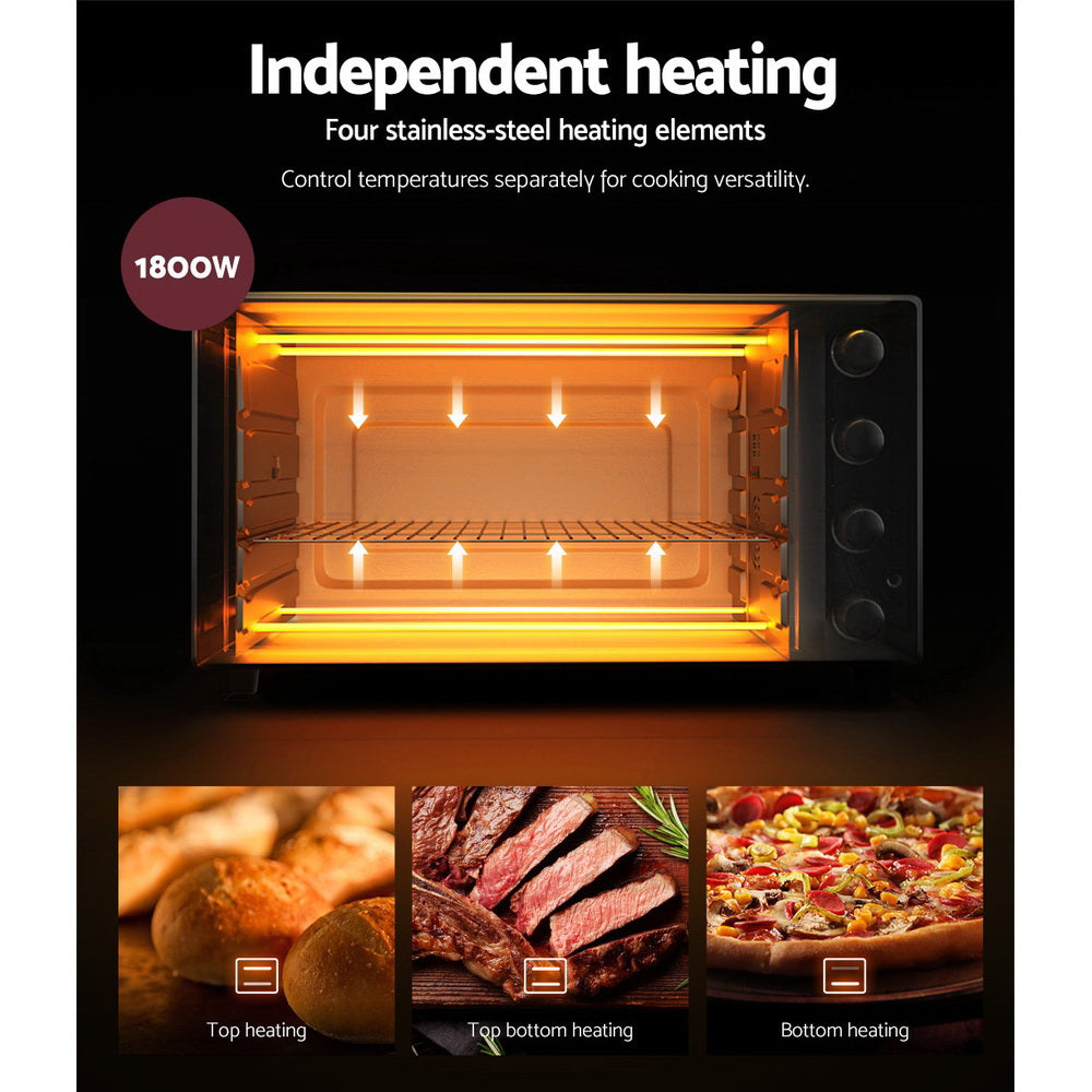Devanti 45L Convection Oven Electric Fryer Ovens 1800W - Flavour Fushion Cooking Shop