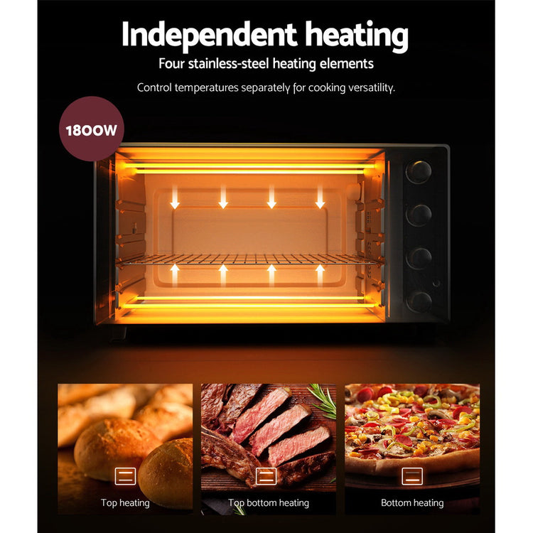 Devanti 45L Convection Oven Electric Fryer Ovens 1800W - Flavour Fushion Cooking Shop