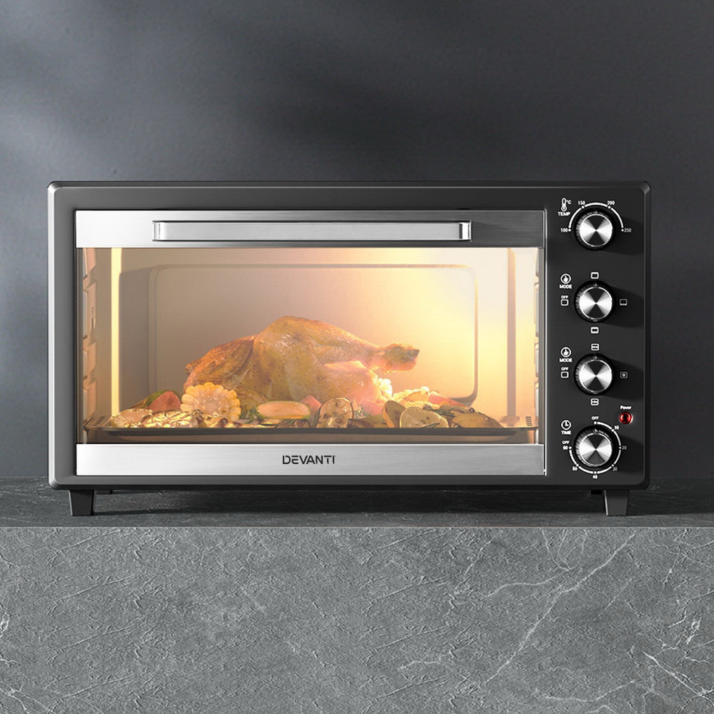 Devanti 45L Convection Oven Electric Fryer Ovens 1800W - Flavour Fushion Cooking Shop