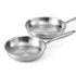 5-star Chef Frying Pan Stainless Steel Uncoated Twin Frypan Set 25/30cm Silver - Flavour Fushion Cooking Shop