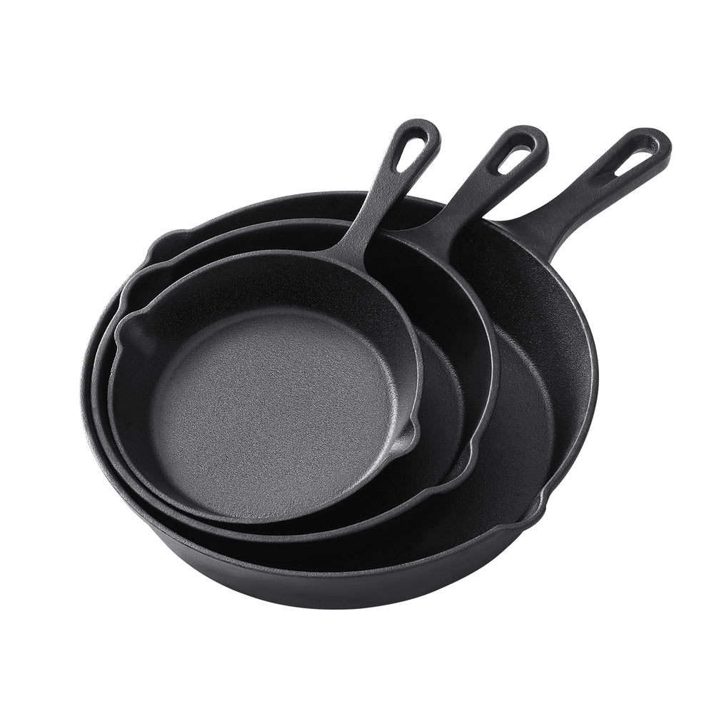 5-star chef Non Stick Frying Pan Cast Iron 3PCS - Flavour Fushion Cooking Shop