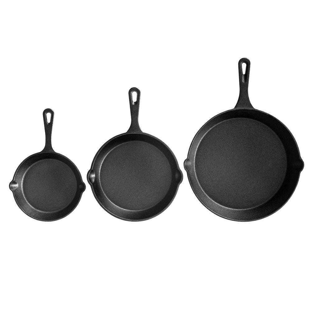 5-star chef Non Stick Frying Pan Cast Iron 3PCS - Flavour Fushion Cooking Shop