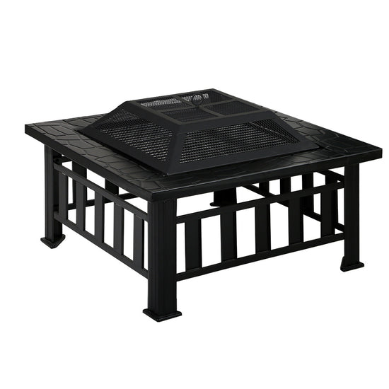 Grillz Fire Pit BBQ Grill 2-In-1 Table - Flavour Fushion Cooking Shop