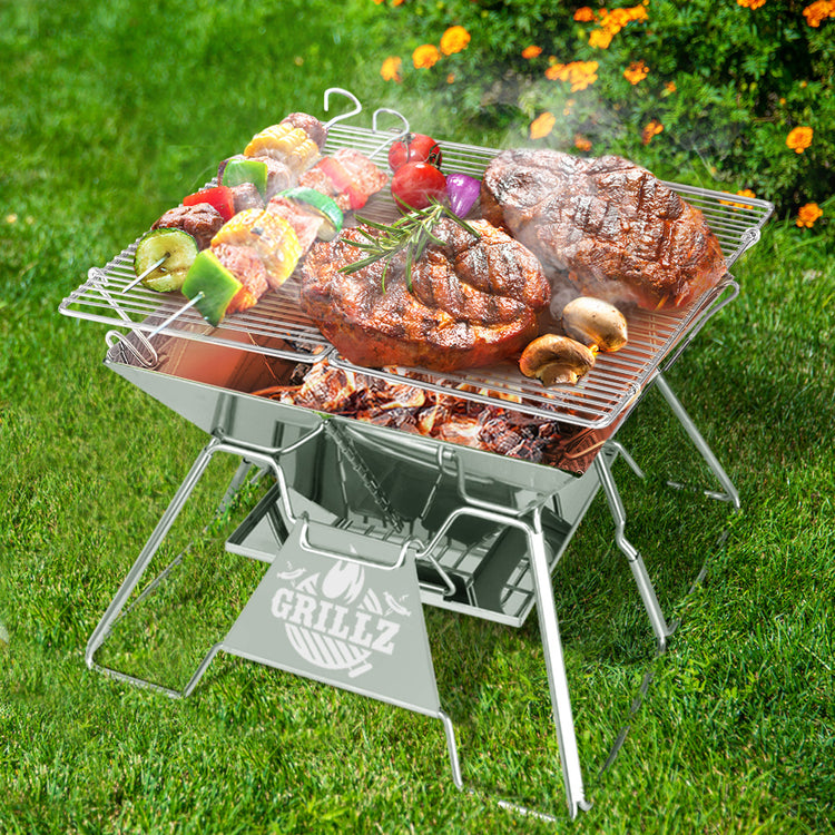 Grillz Fire Pit BBQ Grill with Carry Bag Portable - Flavour Fushion Cooking Shop