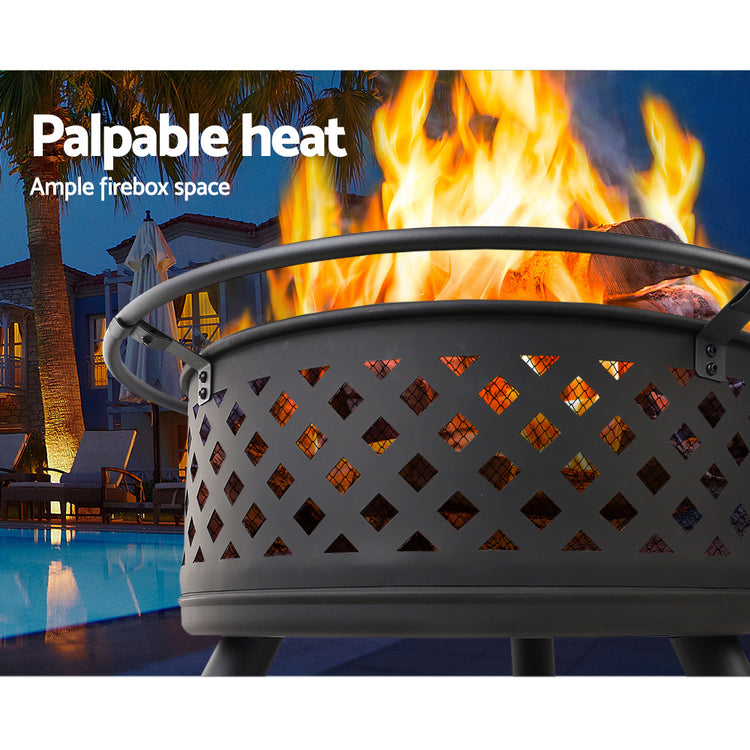 Grillz Fire Pit BBQ Grill 76cm - Flavour Fushion Cooking Shop