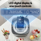 Devanti Ice Cream Maker Machine 2L Homemade Gelato Sorbet Frozen Drinks Sliver