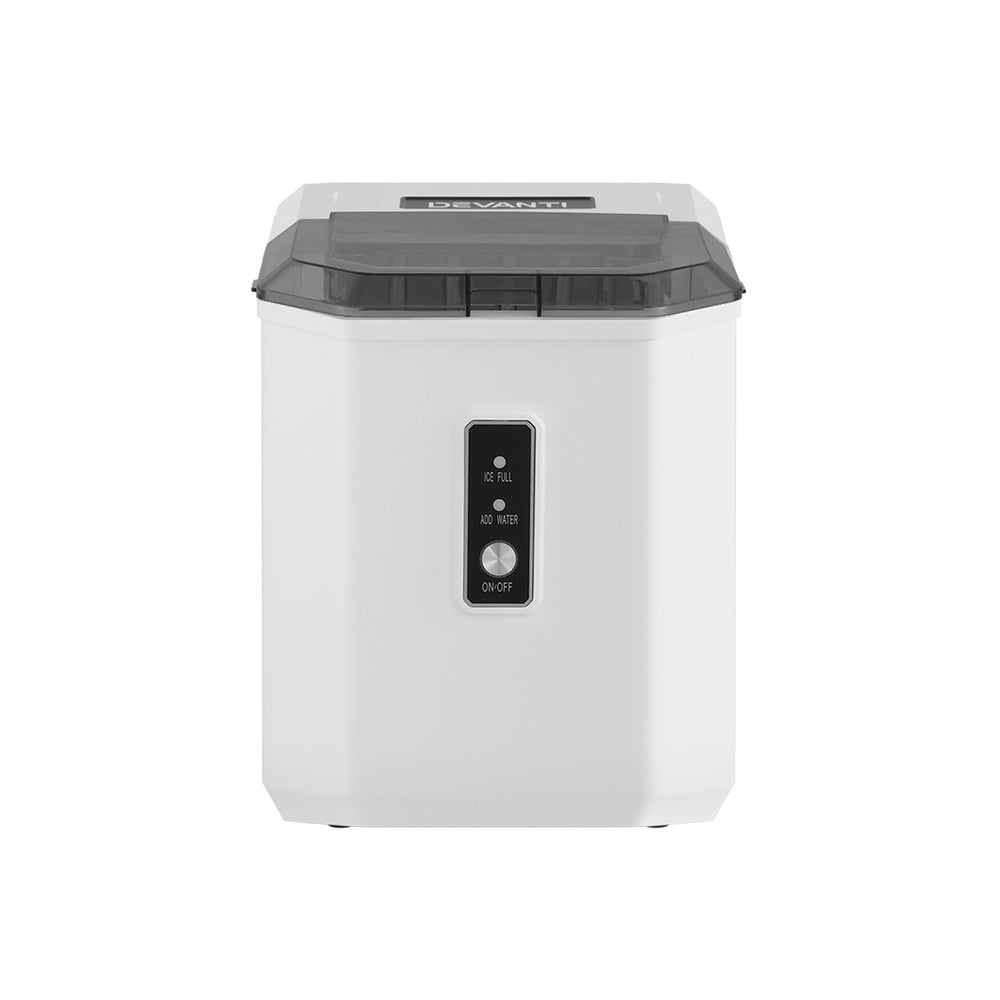 Devanti 12kg Ice Maker Machine Portable Ice Cube Tray Bar Countertop 2L Black - Flavour Fushion Cooking Shop
