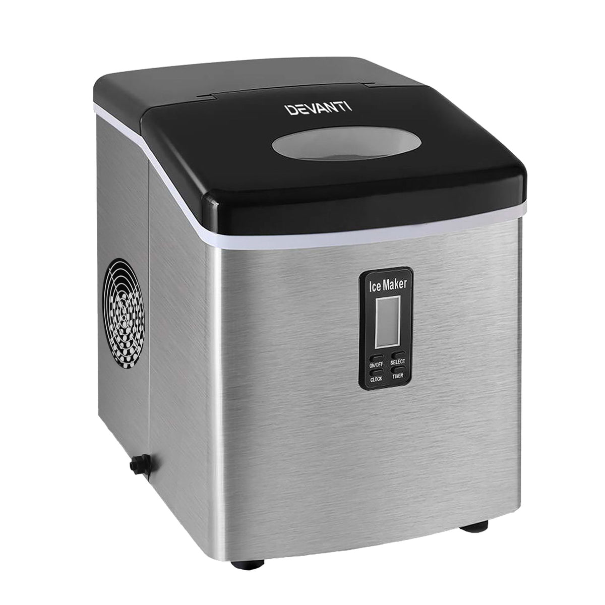 Devanti 15kg Ice Maker Machine Silver - Flavour Fushion Cooking Shop
