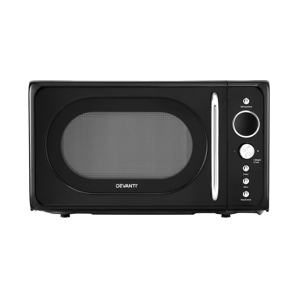 Devanti 20L Microwave Oven 700W Black - Flavour Fushion Cooking Shop