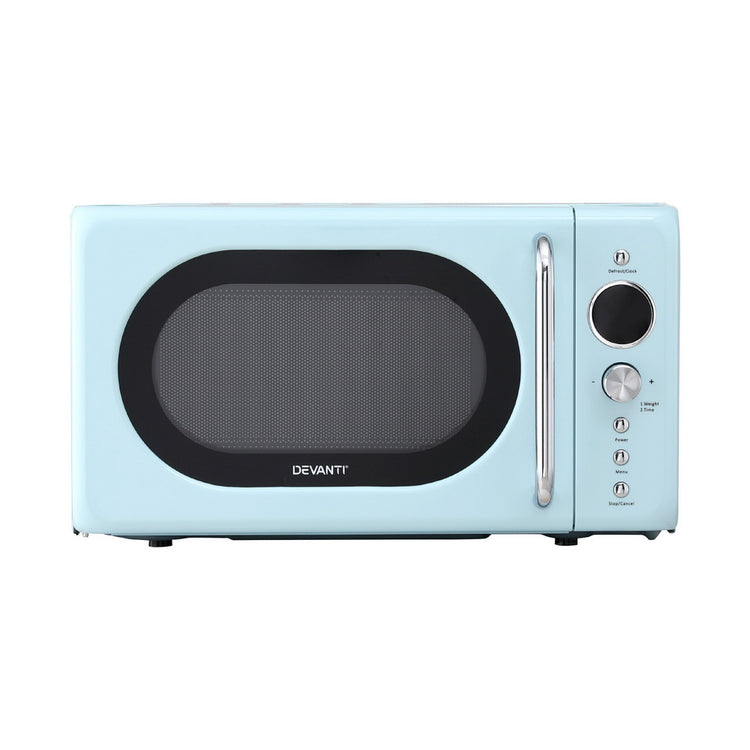 Devanti 20L Microwave Oven 800W Blue - Flavour Fushion Cooking Shop