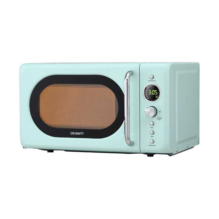 Devanti 20L Microwave Oven 700W Green - Flavour Fushion Cooking Shop