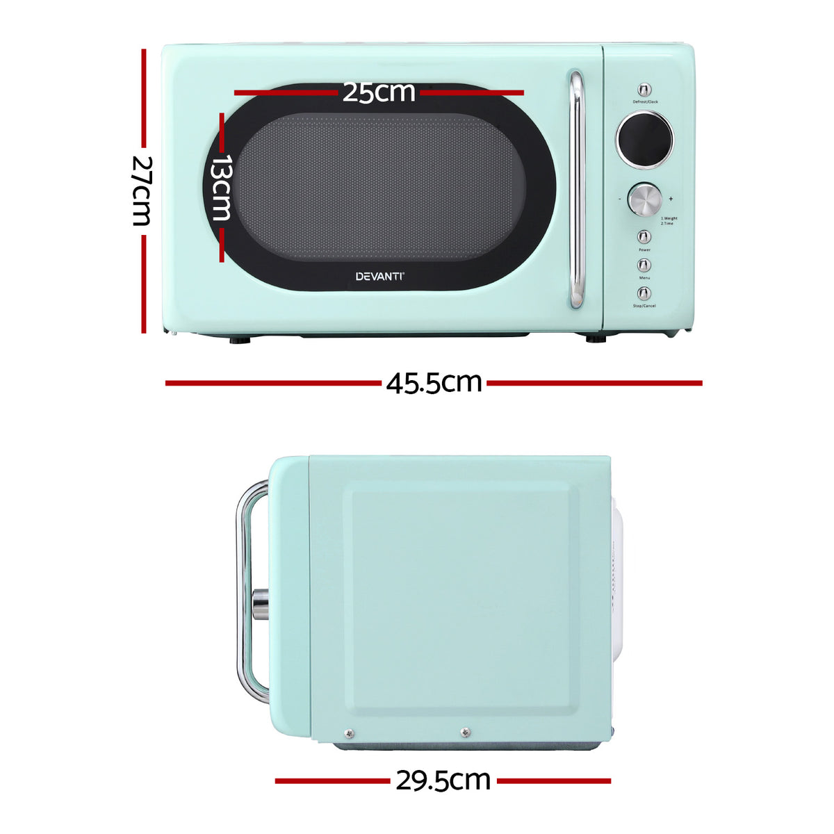 Devanti 20L Microwave Oven 700W Green - Flavour Fushion Cooking Shop