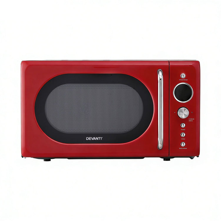 Devanti 20L Microwave Oven 700W Red - Flavour Fushion Cooking Shop