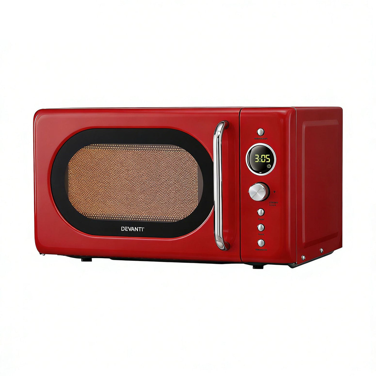 Devanti 20L Microwave Oven 700W Red - Flavour Fushion Cooking Shop