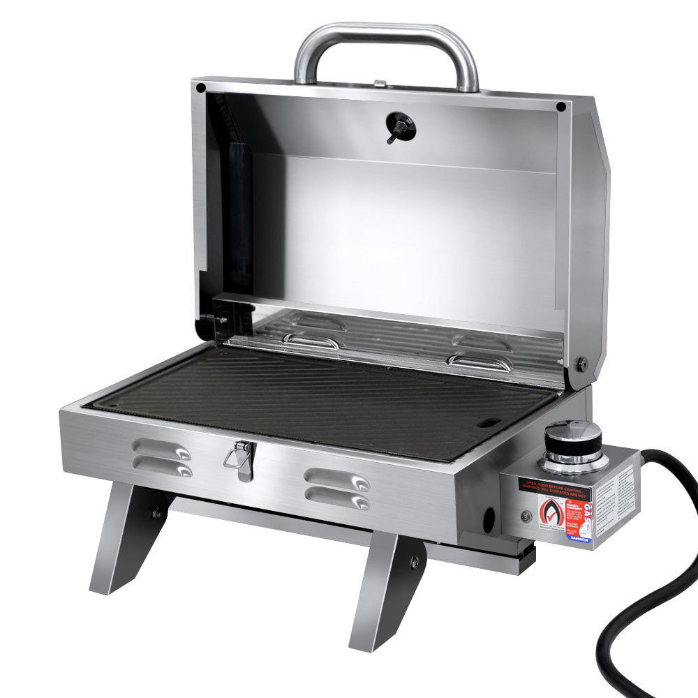 Grillz Portable Gas BBQ Grill with Double Sided Plate - Flavour Fushion Cooking Shop