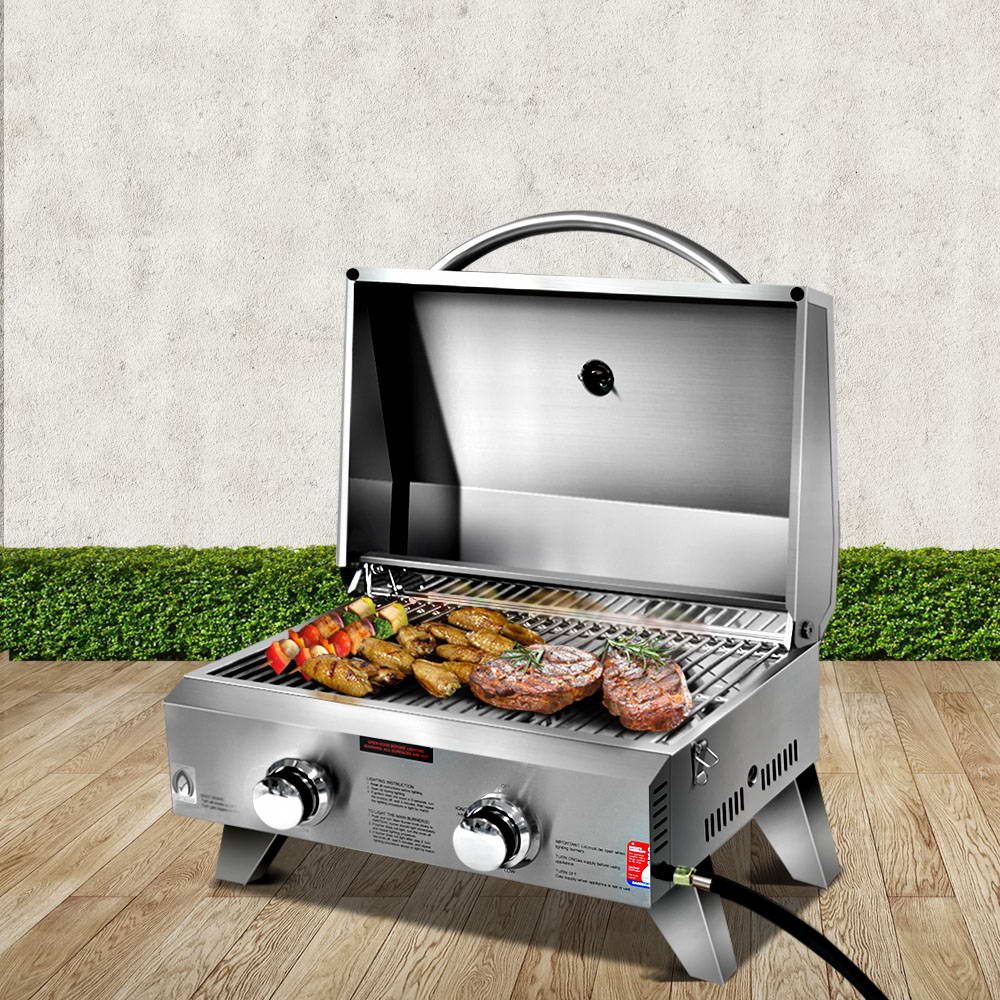 Grillz Portable Gas BBQ Grill 2 Burners - Flavour Fushion Cooking Shop