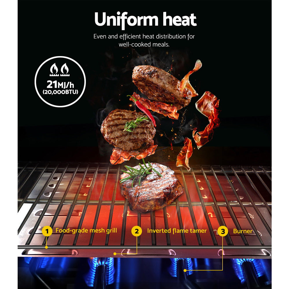 Grillz Portable Gas BBQ Grill 2 Burners - Flavour Fushion Cooking Shop