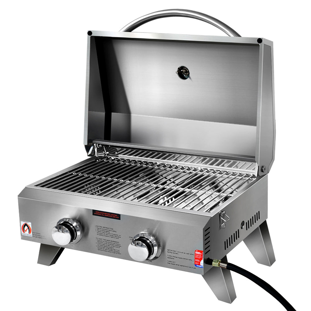Grillz Portable Gas BBQ Grill 2 Burners - Flavour Fushion Cooking Shop