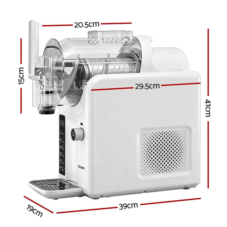 Devanti 5in1 Slushie Machine Ice Cream Maker 2L White - Flavour Fushion Cooking Shop
