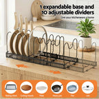 Artiss Expandable Pots and Pans Organizer Rack Cookware Holder Kitchen Cabinet Rack