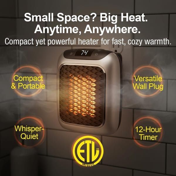 Wall-Mounted Heater Mini Electric Heater Office Heater Home Heater Fast Heating - Green - Size Australian standard