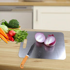 Titanium Cutting Board for Kitchen, Food-Grade 304 Stainless St (15.1 × 11 inches and 13.4 × 9 inches)