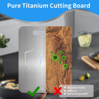 Titanium Cutting Board for Kitchen, Food-Grade 304 Stainless St (15.1 × 11 inches and 13.4 × 9 inches)