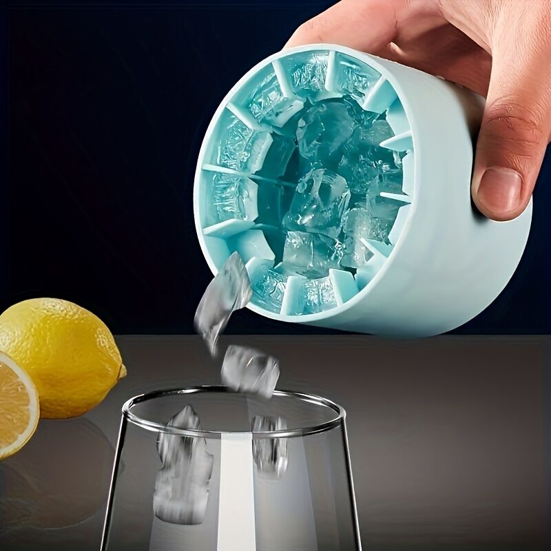 1 pc pink Silicone Ice Cube Cup – Freezable & Reusable Ice Maker, Perfect for Home, Bar, Pub, Club, and Outdoor Summer Drinks in Light Blue, Ideal for Cocktails and Fresh Fruit Infusions