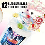 Portable USB Electric Blending Cup with 15.21 oz Capacity (1300 mAh / 3.7 V) (PINK)