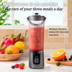 Portable USB Electric Blending Cup with 15.21 oz Capacity (1300 mAh / 3.7 V) (PINK)