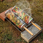 stainless steel BBQ grill, anti-scald design (barbecue basket + barbecue fork + hook) barbecue tool set