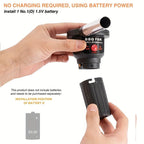 Use the portable battery-powered barbecue fan blower to enhance your outdoor cooking experience