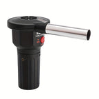 Use the portable battery-powered barbecue fan blower to enhance your outdoor cooking experience