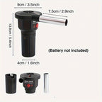 Use the portable battery-powered barbecue fan blower to enhance your outdoor cooking experience