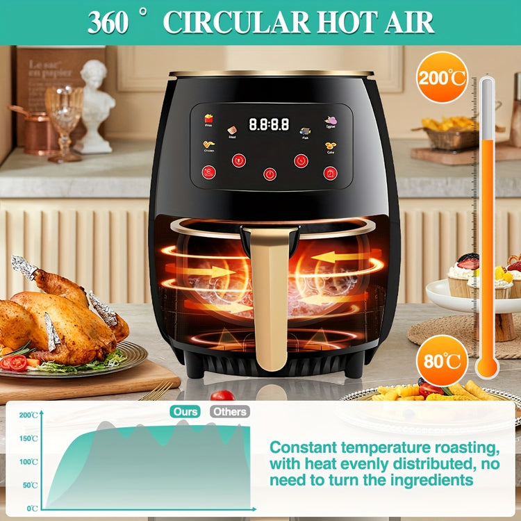 "5L Intelligent Touch · Healthy Fresh Cooking Air Fryer - Flavour Fushion Cooking Shop