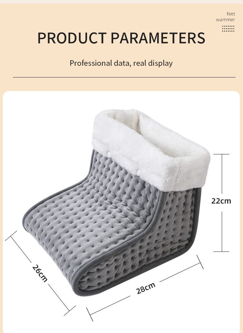 Electric Heated Foot Warmer - Heating Foot Warmer for Men & Women, Feet Warmer with 6 Temperature Setting 4 Timer Setting, Auto Shut Off Washable Inner Lining, Fast Heat Use for Winter Gifts