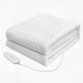 Heated Blanket Electric Throw,4 Heat Settings & 8H Auto Shut-Off Double Helix Fast Heating Electric Blanket,Skin-Friendly Cotton & Non-Slip Design Heated Throw with Overheat Protection - White - Size 59*31.4"