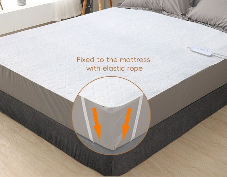 Heated Blanket Electric Throw,4 Heat Settings & 8H Auto Shut-Off Double Helix Fast Heating Electric Blanket,Skin-Friendly Cotton & Non-Slip Design Heated Throw with Overheat Protection - White - Size 59*31.4"