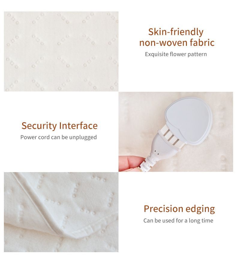 Heated Blanket Electric Throw,4 Heat Settings & 8H Auto Shut-Off Double Helix Fast Heating Electric Blanket,Skin-Friendly Cotton & Non-Slip Design Heated Throw with Overheat Protection - White - Size 55.1*62.9"