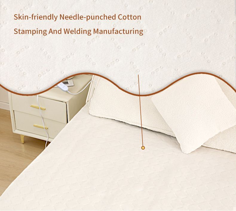 Heated Blanket Electric Throw,4 Heat Settings & 8H Auto Shut-Off Double Helix Fast Heating Electric Blanket,Skin-Friendly Cotton & Non-Slip Design Heated Throw with Overheat Protection - White - Size 55.1*62.9"